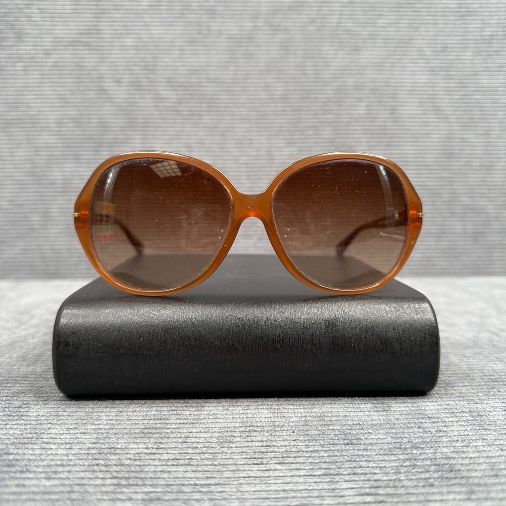 Coach HC 8118 Bailey Sunglasses Milky Saddle Brown Round Frames 525113